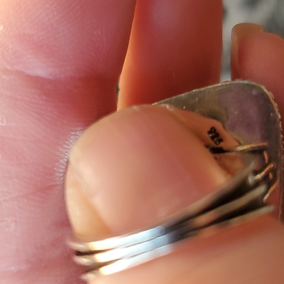 New Amazonite 925 Silver Triangle Ring. - Picture 15 of 16